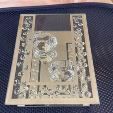 Two Tea Light Candle Glass And