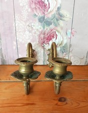 Pair of Antique Brass Wall