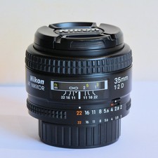 Nikon AF Nikkor 35mm f/2 D Prime Lens VGC