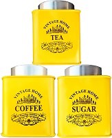 SET OF 3 TEA COFFEE SUGAR