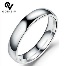 9ct 9K"Gold Filled"D Shaped Wedding Band Ring. White Gold,Yellow Gold, Black UK 