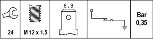 Oil pressure switch 6zl - switch, 003