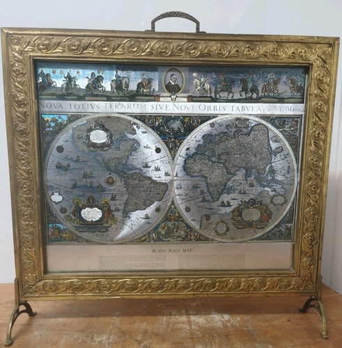 Vintage foil blaeu wall - vintage, map
