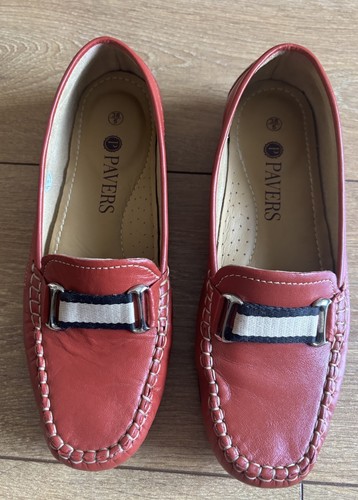 Pavers red leather - slip, on