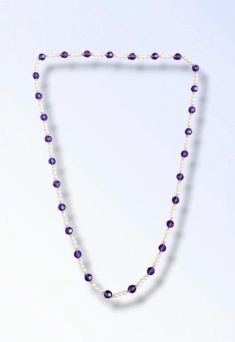 Vintage purple faceted bead - bead, &
