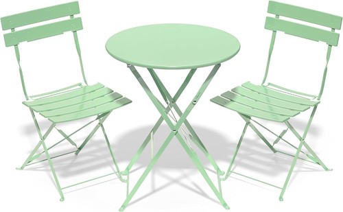 Folding bistro table - table, green