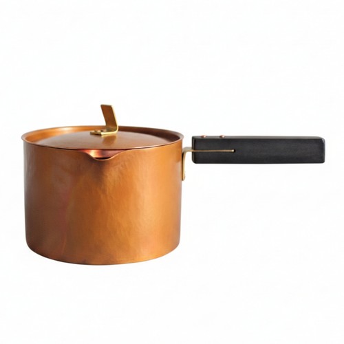 Hammered copper saucepan - hammered,