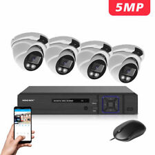5MP SMART CCTV CAMERA SYSTEM HOME OUTDOOR SECURITY HD 4CH DVR WITH HARD DRIVE UK