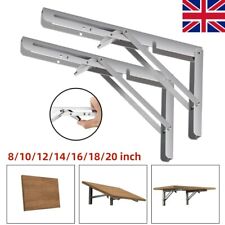 Heavy Duty Folding Shelf Brackets Triangle Bench Table Wall Mount Campervan Boat