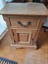 SOLID LIGHT OAK SMALL CUPBOARD WITH LOCKING CUPBOARD + DRAWER- SHROPS