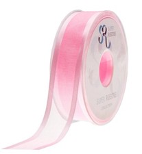 Satin Edge Organza Ribbon Reels Rolls 2 Sided Face 25 Metre Plain Width 10-40mm