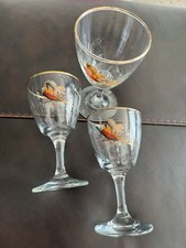 Vintage Wine Glasses Set of 3