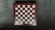WOODEN GAMES COMPENDIUM BOX - DRAUGHTS BACKGAMMON SOLITAIRE & OTHERS - PART SET