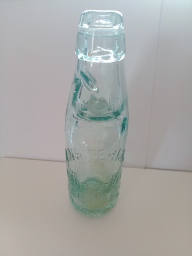 Antique glass pop bottle - antique,