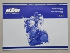 GENUINE IN GOOD CONDITION KTM 640 LC4 MOST MODELS 2002 ENGINE SPARE PARTS MANUAL