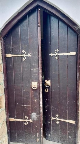 Pair medieval style wooden - pair,