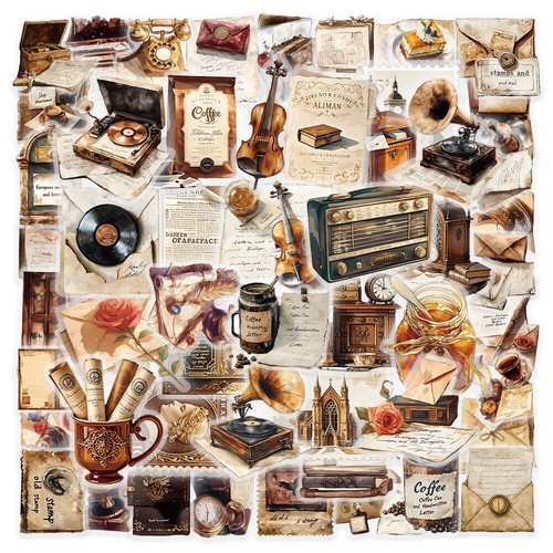 50pcs cute vintage aesthetic - 50pcs,