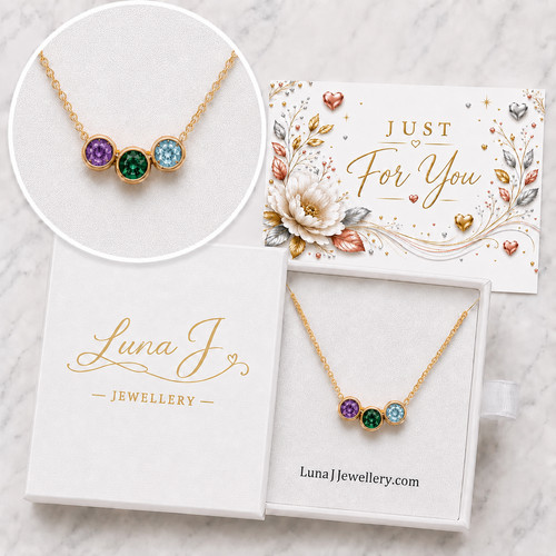 Family necklace gold - family,