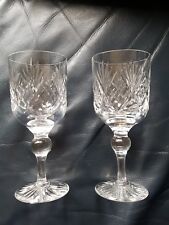 Pair Lead Crystal Cut Glass