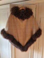 Luxury Tweed Clothing Company Fur trimmed tweed Poncho - 2 sets of fur trim incl