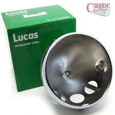 Lucas 7 Inch Chrome Headlamp Shell Triumph T140 T160 5411506