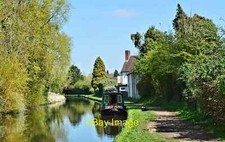 Photo 12x8 A liveaboard narrowboat, complete with dog, at the Bird in Hand c2019