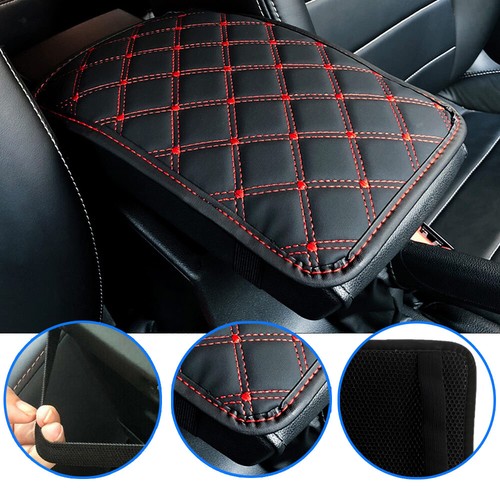 Red car armrest pad - red, cover