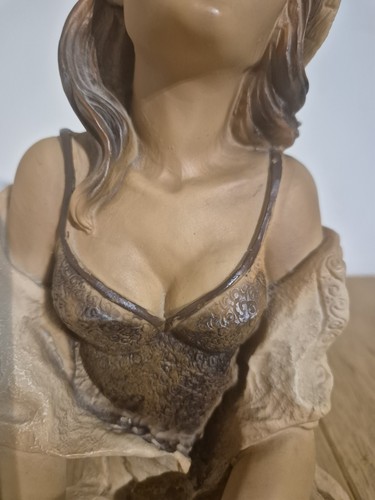Elegant seated woman sculpture - elegant,