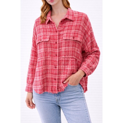 Zara pink plaid tweed - plaid,