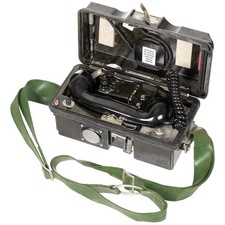 Ex Army Surplus German NVA Field Phone In Case Collector Reinactment