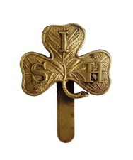 South Irish Horse Cap Badge Brass Metal 