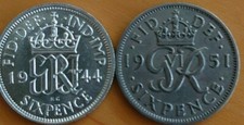 George VI 1937 to 1952 Sixpence 6d Circulated Choose Your Date / Grade