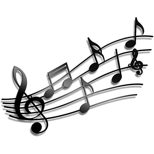Music notes wall art metal - music,