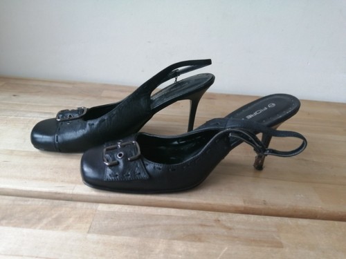 Fiore black leather ladies - black,