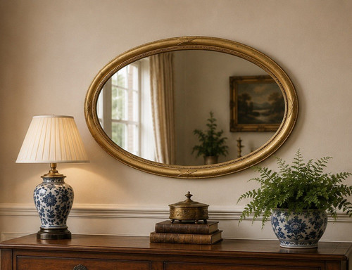 Large antique over mantle - antique,