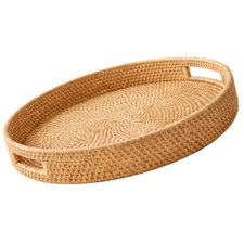 Round Rattan Tray Woven