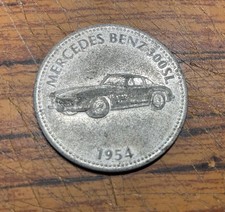 Vintage Shell Token - Historic Cars - Mercedes Benz 300SL - 1954 - Issued 1970's