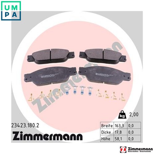 Brake pad set - pad,