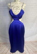 Zara Purple Blue Satin Midi