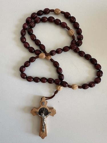 Wooden saint benedict - wooden,