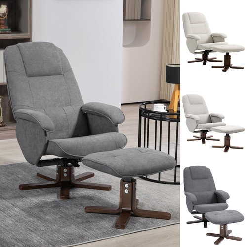 Linen feel fabric recliner - fabric,