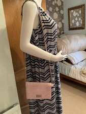 OSPREY Pinky Lilac Mock Croc Genuine Leather Shoulder Bag - Nice!