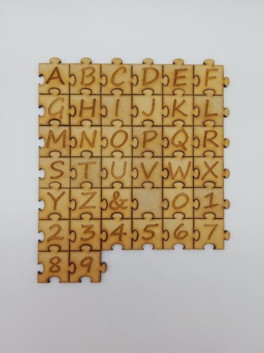 Wooden jigsaw letters - wooden,
