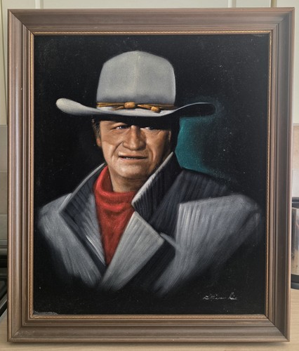 John wayne portrait oil - wayne,