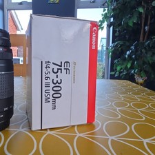 Canon EF 75-300mm f/4-5.6 III USM Zoom Lens, Both Caps, Good Condition.
