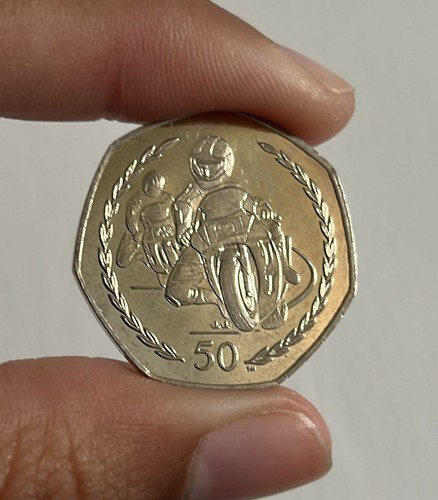 Isle man c024 rare - isle, 50p