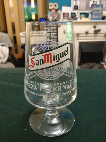 San miguel pint glass - glass, new