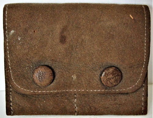 Vintage leather needle case - needle,