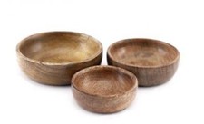 Set of 3 Mango Wood Round