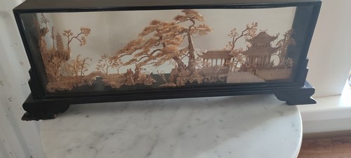 Vtg chinese hand carved - vtg, cork